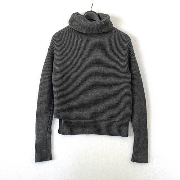 Aritzia Babaton Mika Wool and Cashmere Turtleneck Ribbed Knit Sweater - Picture 1 of 13